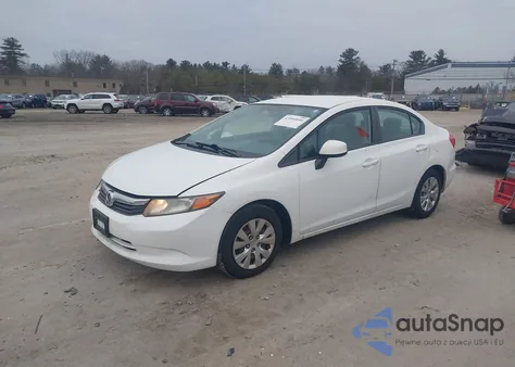 2012 Honda Civic Lx z USA, uszkodzony, nr VIN 2HGFB2F57CH311946